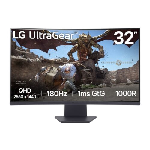 32" LG UltraGear QHD VA Curved Gaming 180Hz 1ms