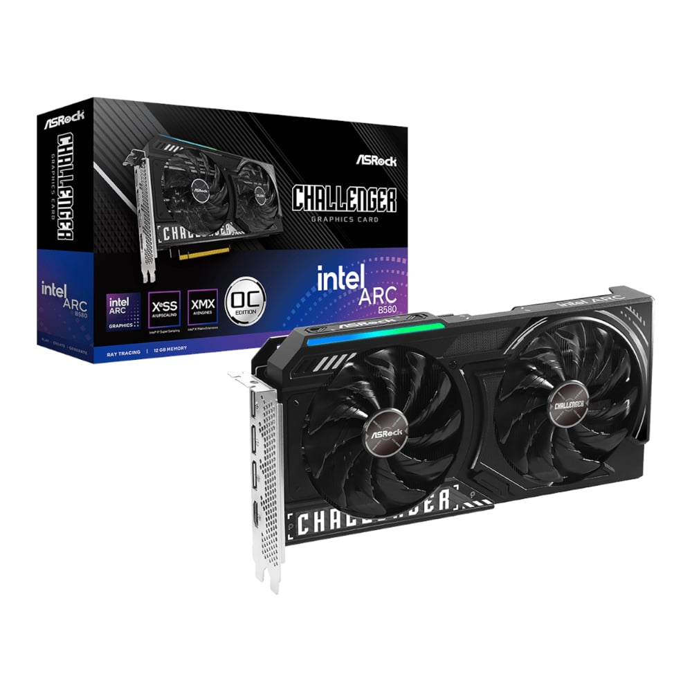 12GB ASRock Intel Arc B580 Challenger OC GDDR6 192-BIT Graphics Card