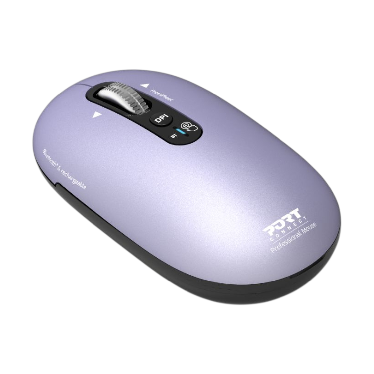 Port Connect PURE MAC Rechargeable Wireless and Bluetooth Mouse - Iris - Image 2