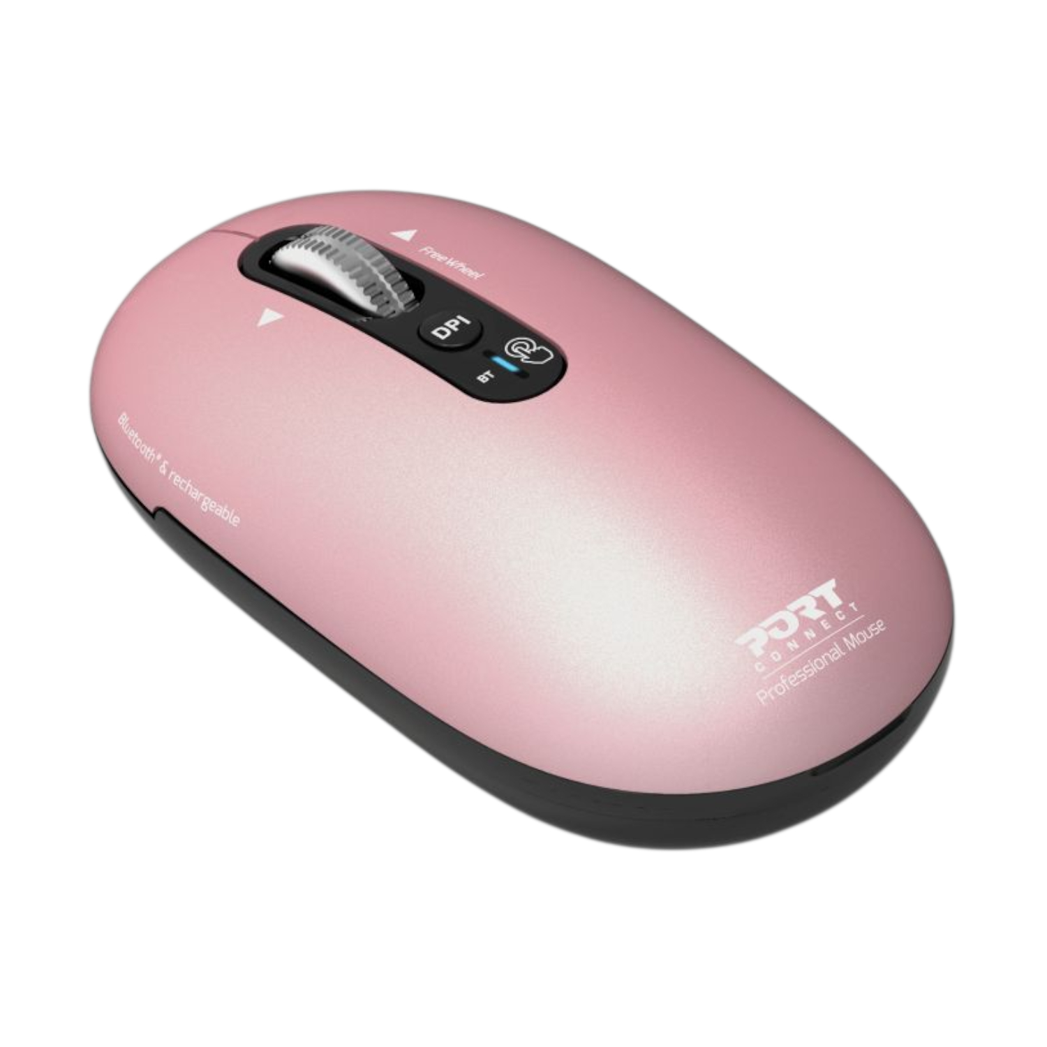 Port Connect PURE MAC Rechargeable Wireless and Bluetooth Mouse - Copper Rose - Image 2