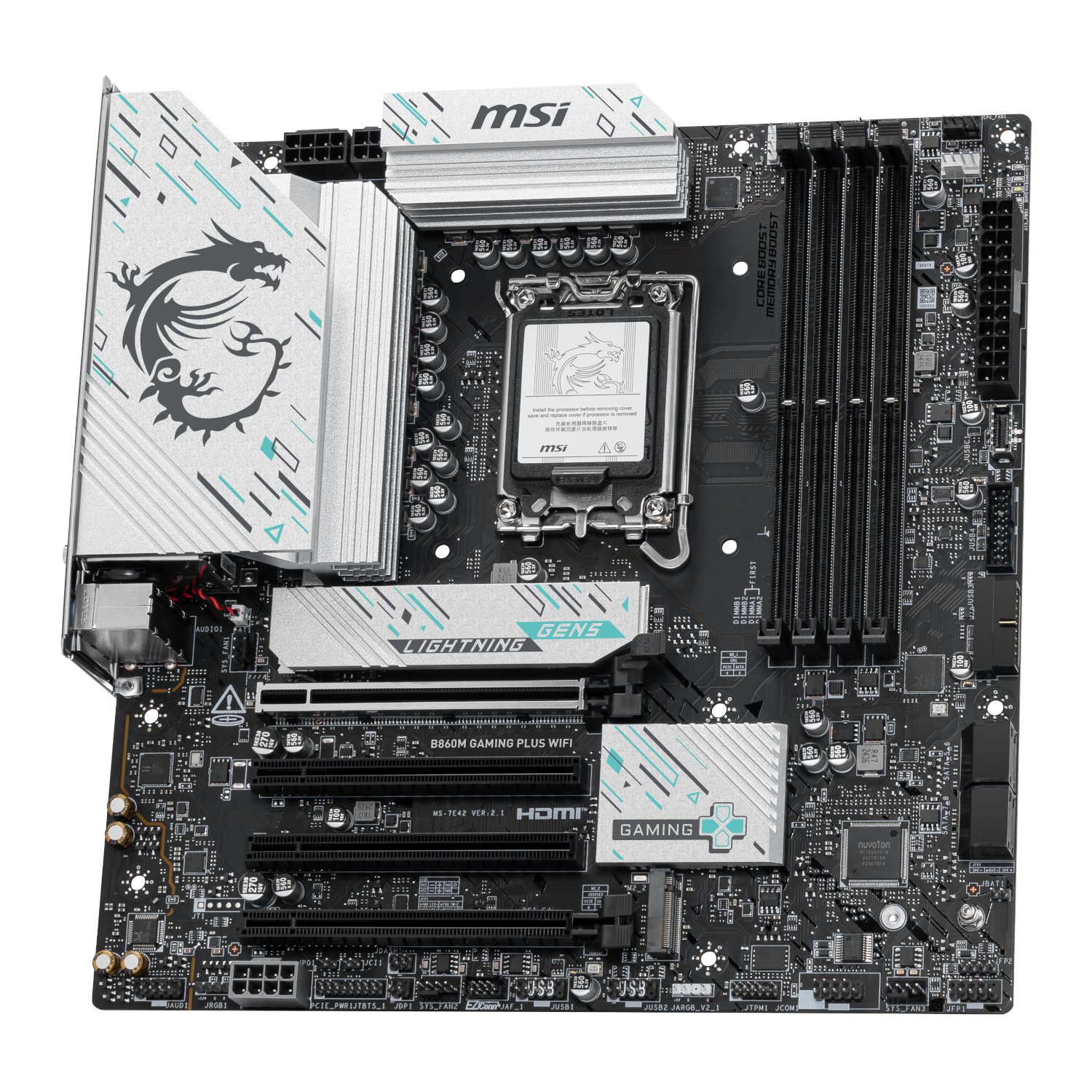 MSI B860M Gaming PLUS WIFI Intel LGA1851 DDR5 M-ATX Motherboard - Image 4