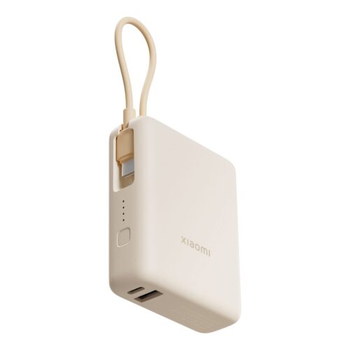 10,000mAh Xiaomi 33W Power Bank (Integrated Cable) - Tan