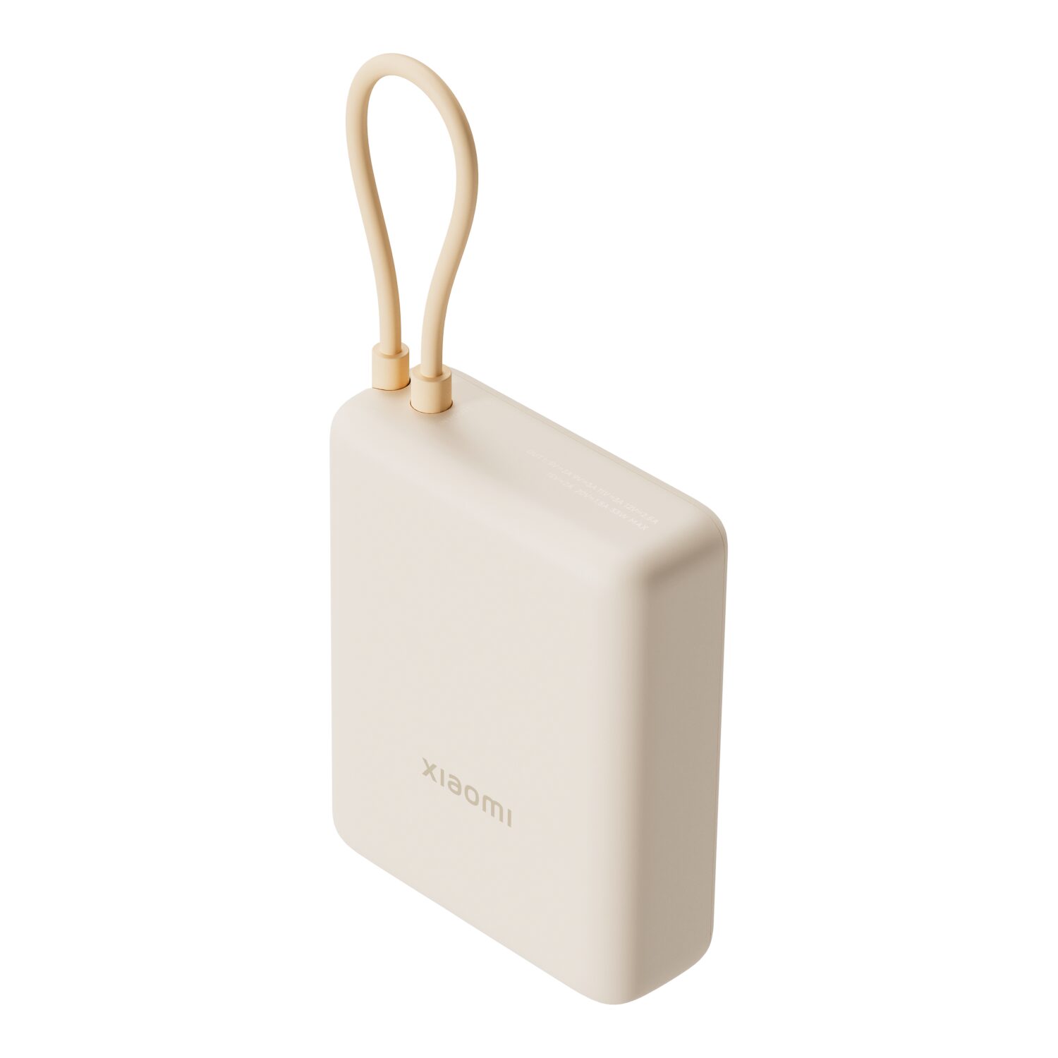 10,000mAh Xiaomi 33W Power Bank (Integrated Cable) - Tan - Image 7