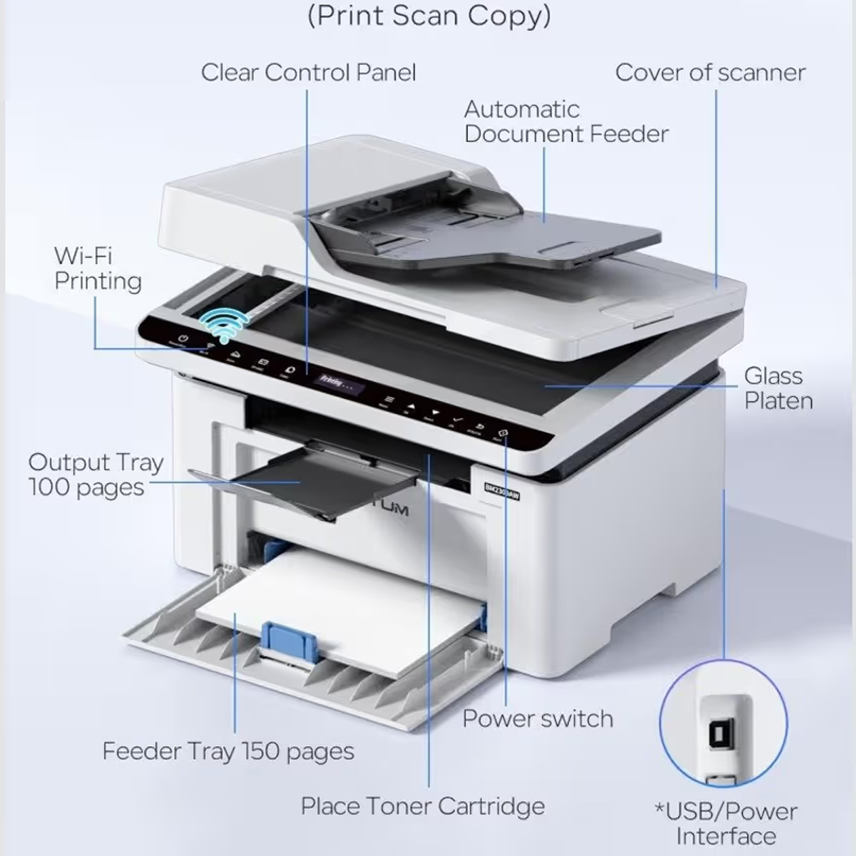 Pantum BM2300AW 3-in-1 Mono Laser Printer - Image 5