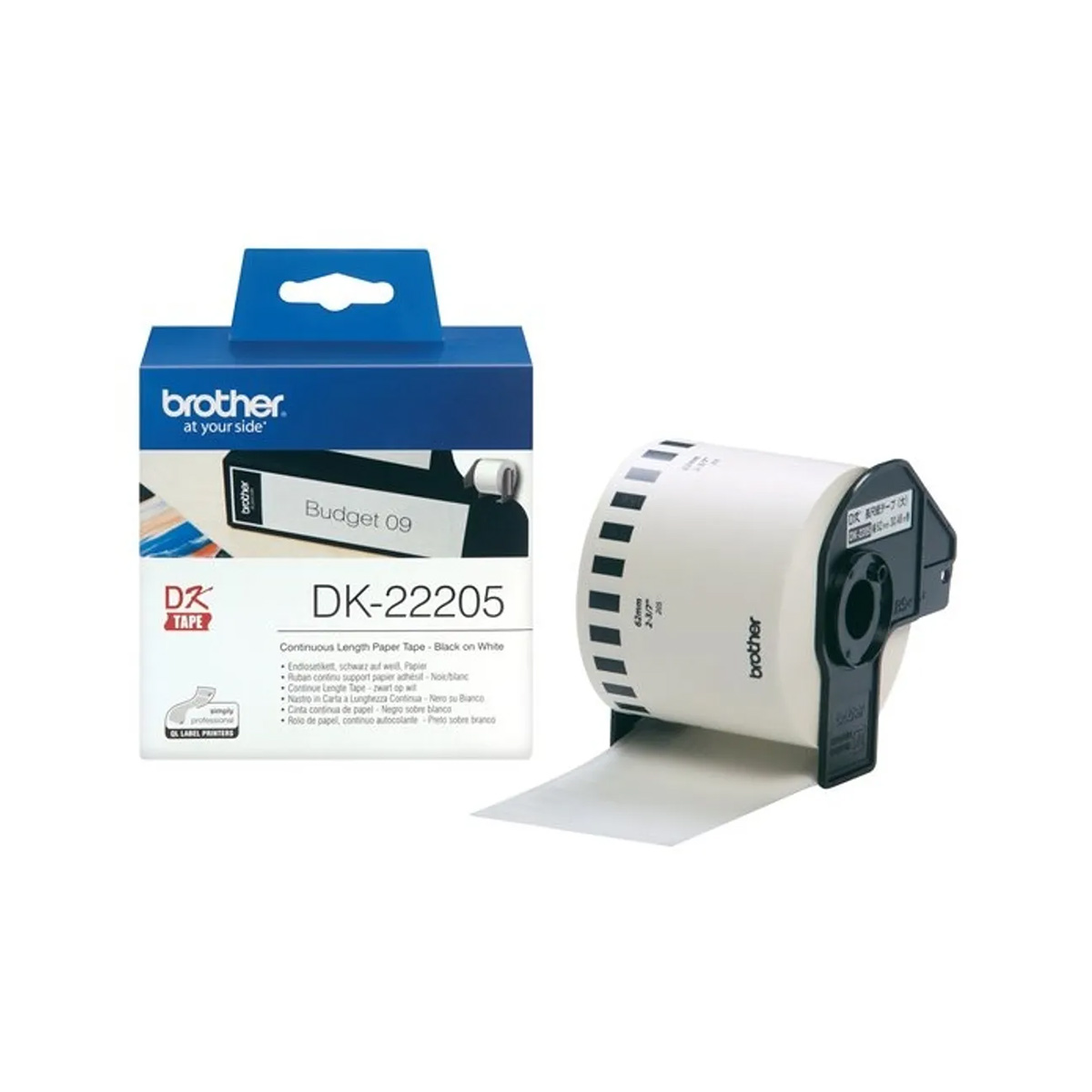 Brother DK22205 62mm Continuous Paper Tape (30.48m)