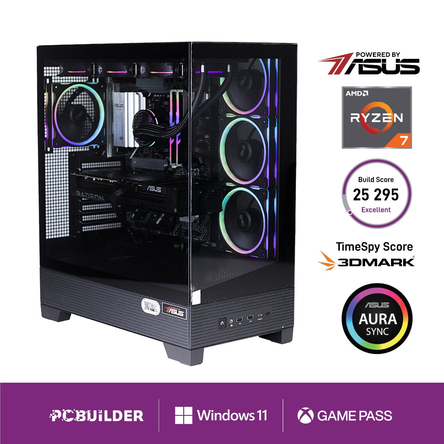 PCBuilder Ryzen 7 7800X3D MAXIMUS Windows 11 Gaming PC