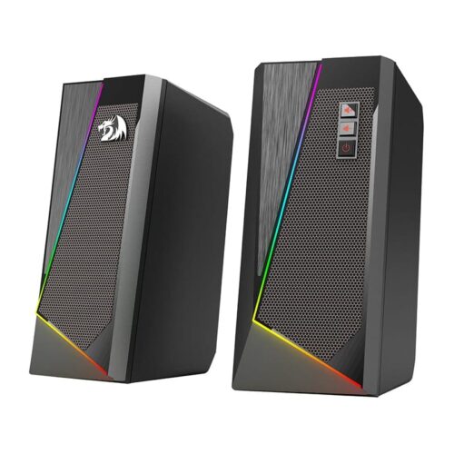 REDRAGON 2.0 Satellite Speaker ANVIL 2 x 3W RGB USB | Aux Gaming Speaker - Black