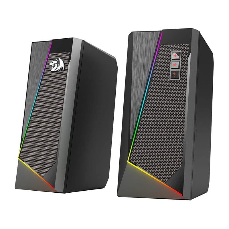 REDRAGON 2.0 Satellite Speaker ANVIL 2 x 3W RGB USB | Aux Gaming Speaker - Black