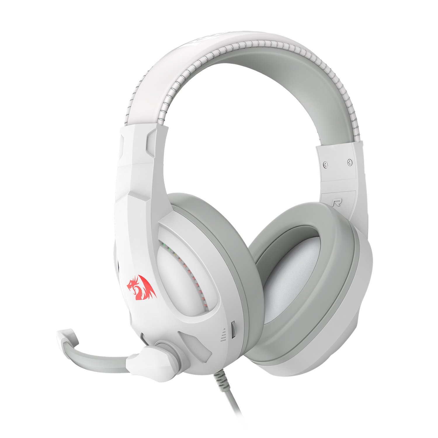 Redragon H211 CRONUS Surround Sound RGB Wired Gaming Headset – White - Image 4