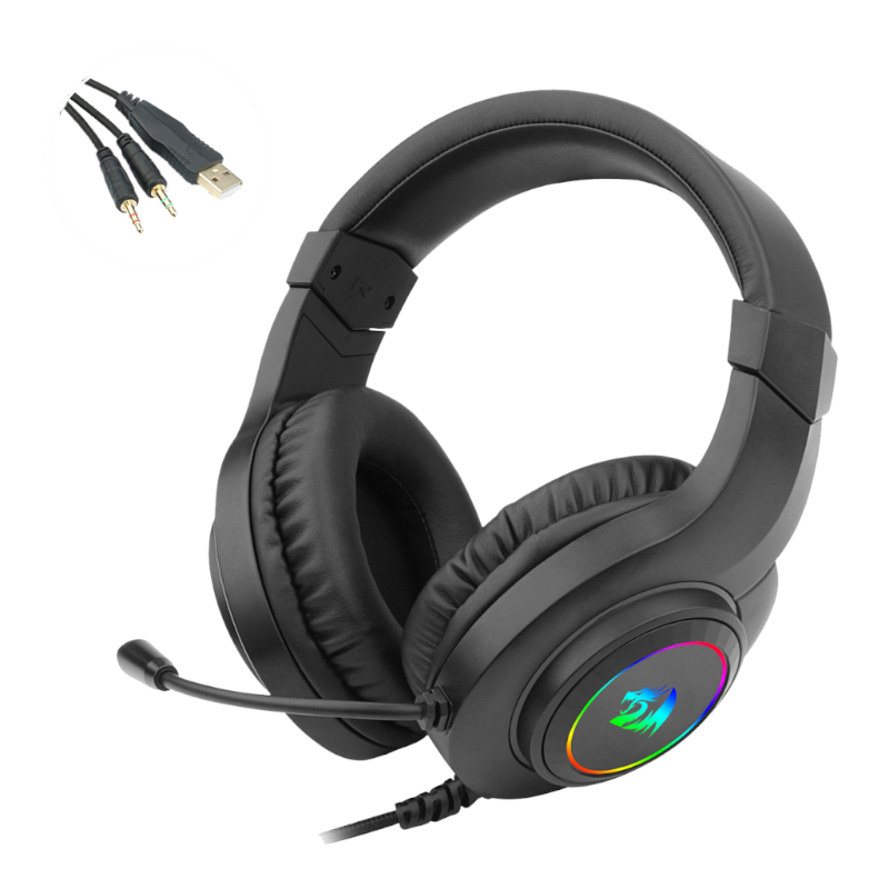 REDRAGON Over-Ear HYLAS Gaming Headset - Black - Image 6