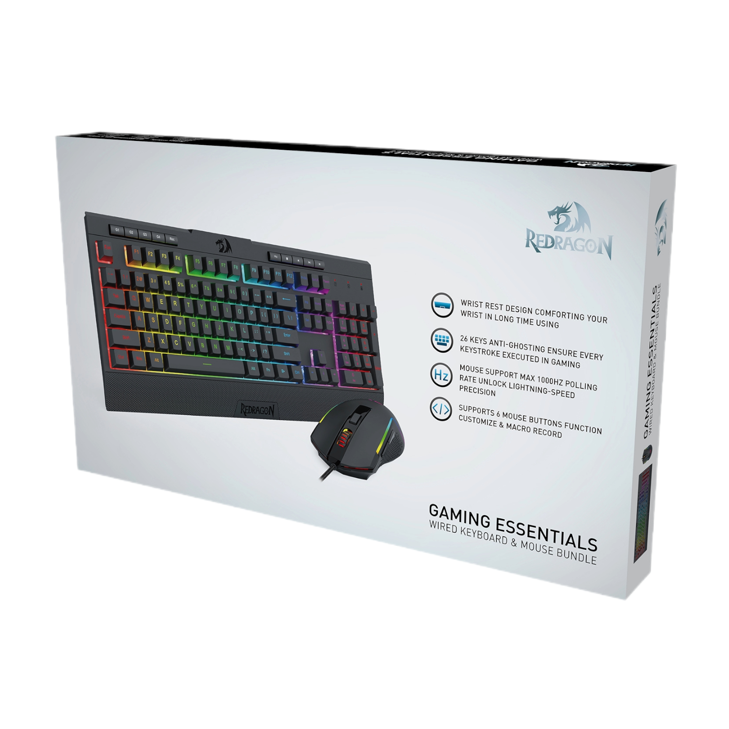 Redragon S136 Gaming Keyboard and Mouse Combo-Black - Image 7