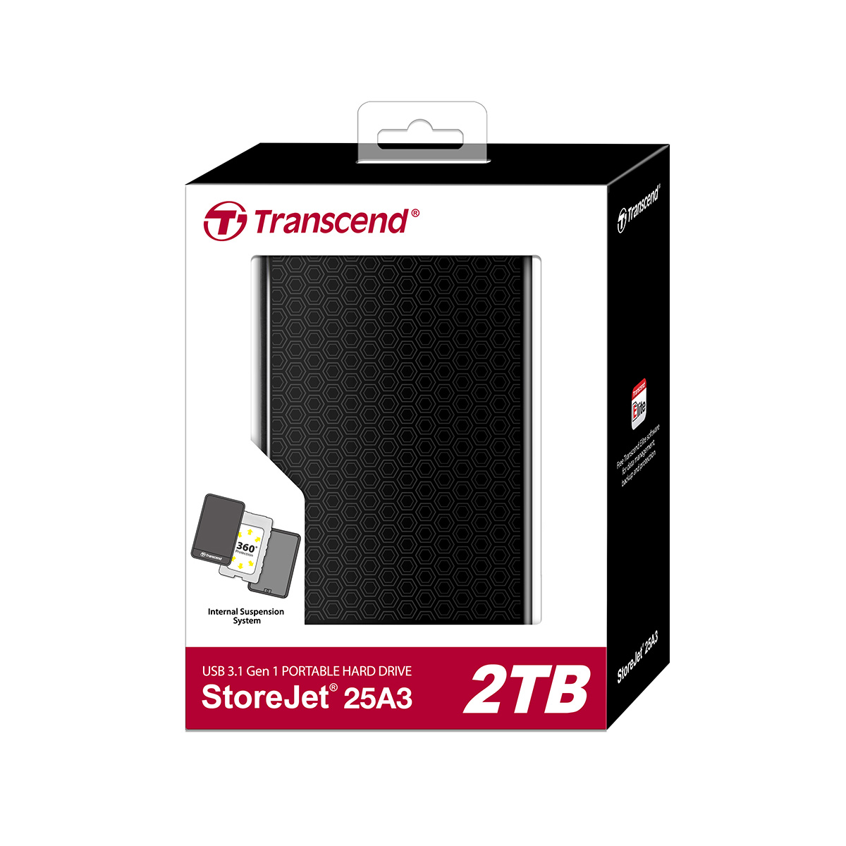 2TB Transcend StoreJet 25A3K External Hard Drive - Image 3