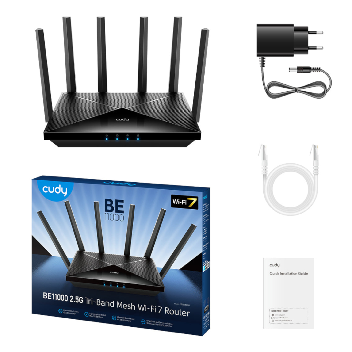 Cudy BE6500 Wi-Fi 7 Dual-Band Router with 2.5Gb WAN-Black - Image 3