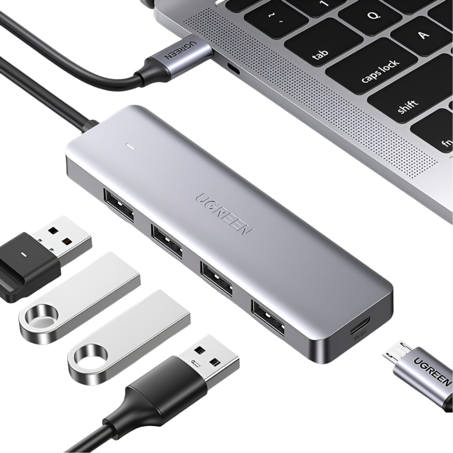 UGREEN 4-in-1 Type-C Hub | USB 3.0 | Type-C - Image 2