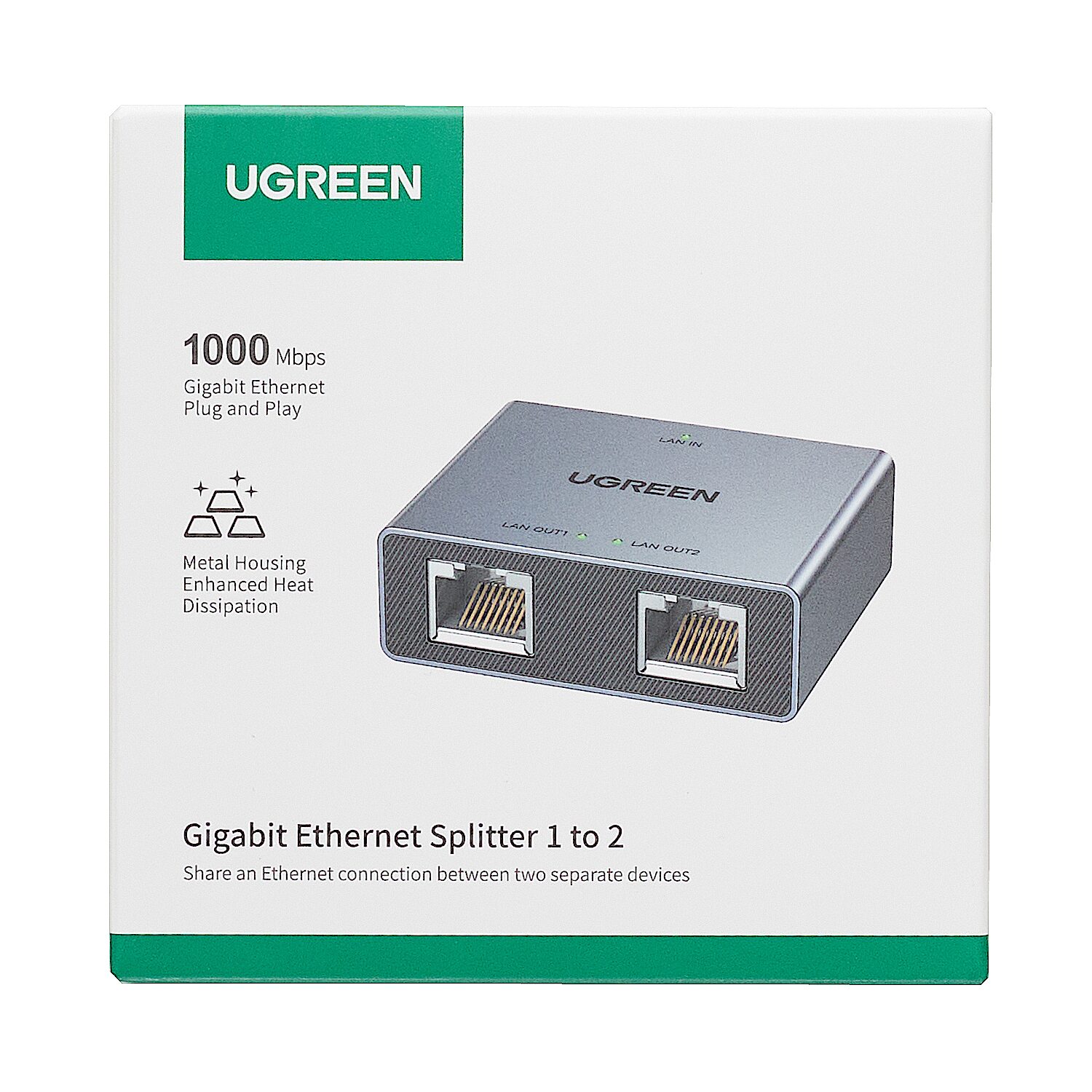 UGREEN 1-to-2 Gigabit Ethernet Splitter, 1000Mbps LAN Network Adapter - Image 5